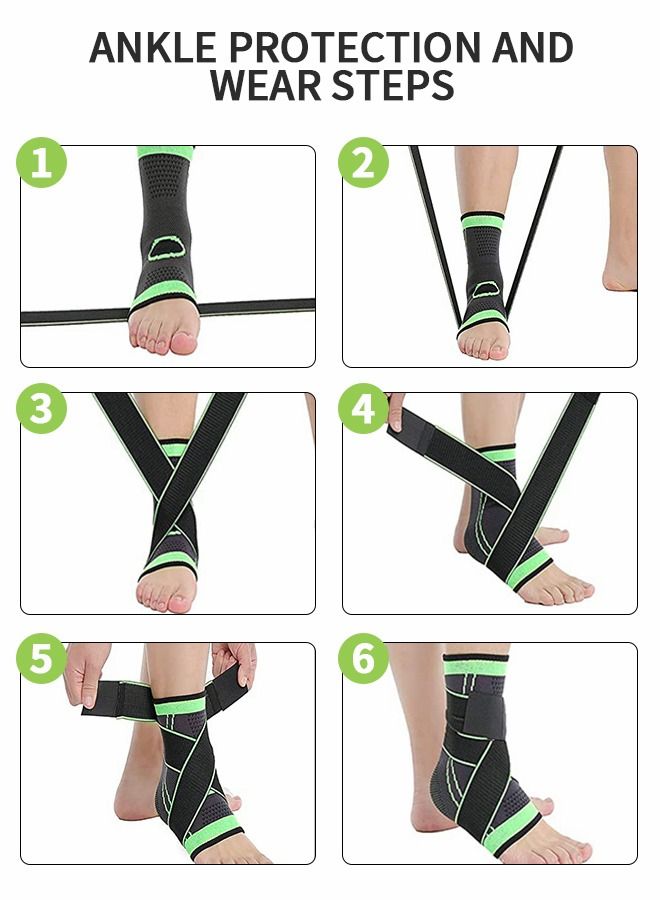 2pcs Ankle Brace, Fitness Protection of Ankle, Adjusting Compressing Ankles, Elastic Ankle Support Stabilizers, Relieving Ankle Pain And Compressed Sleeves, Exercise Protective Supplies