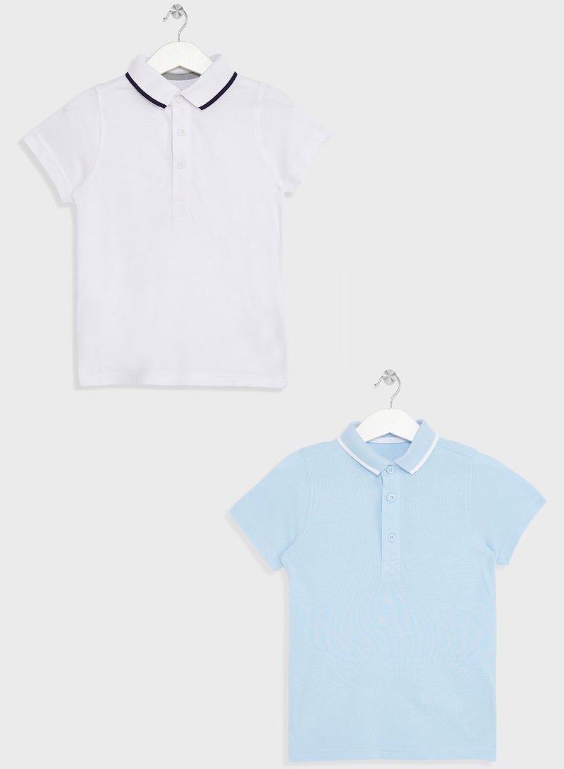 Kids 2 Pack Assorted Polo