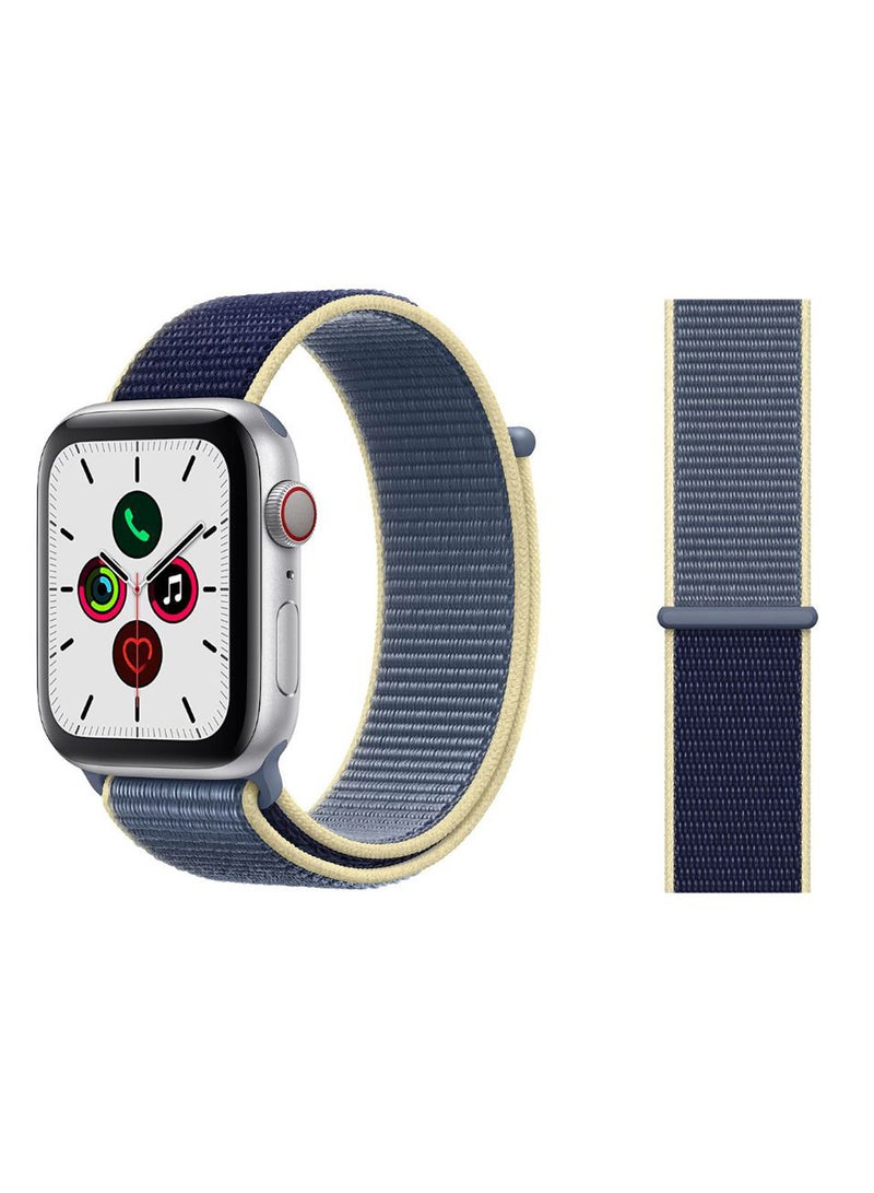 Replacement Band For Apple iWatch Series 5/4/3/2/1 42-44mm Alaskan Blue/Beige