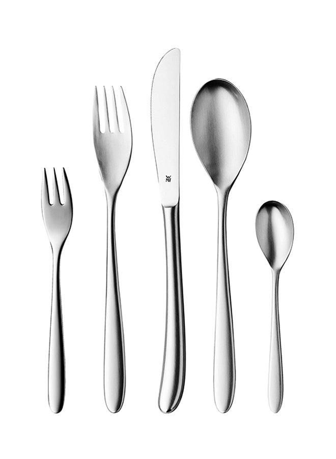 30-Piece Silk Cutlery Set Silver 17.24 x 10.67 x 2.28inch