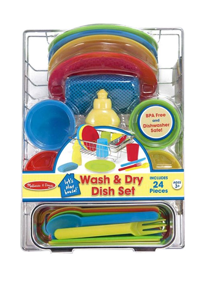 24-Piece Let's Play House Wash And Dry Dish Set 4282