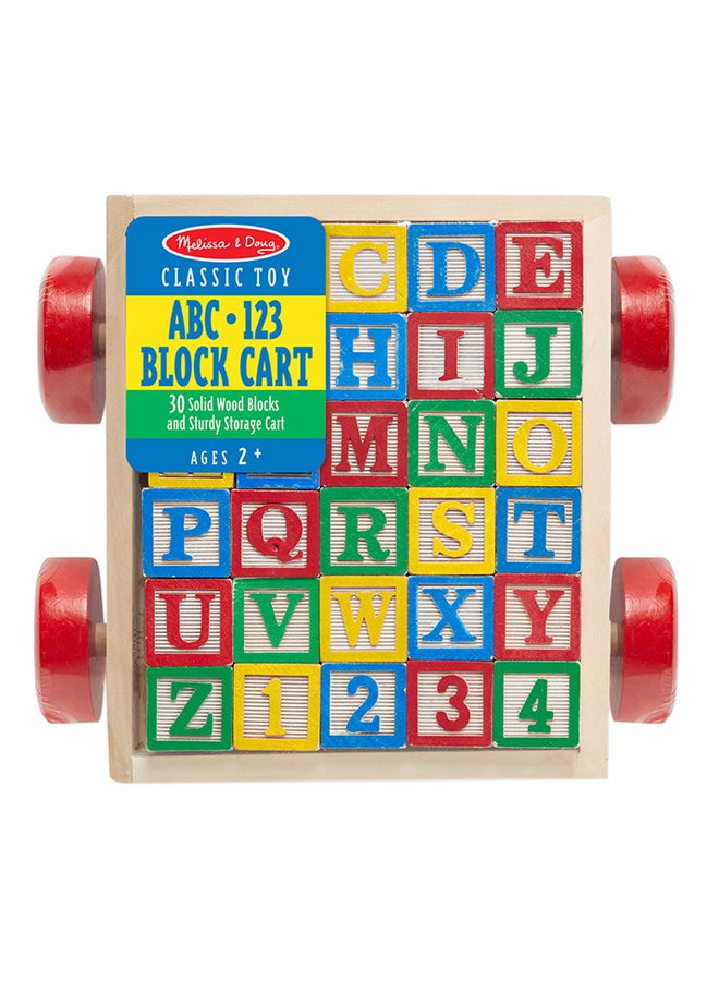 Classic ABC And 123 Block Cart