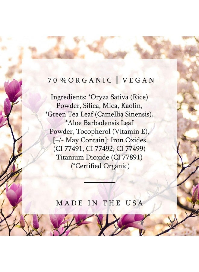 Natural Translucent Setting Powder 70% Organic Vegan Gluten Free Cruelty Free Made In The Usa 0.42 Oz. (Sheer Light)