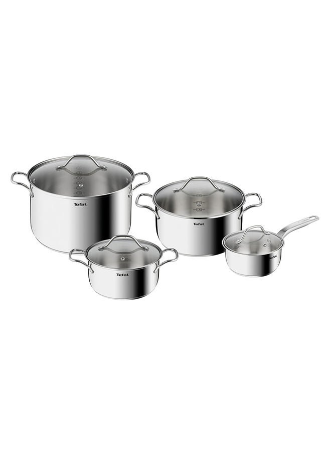 Intuition Cooking Set  8 Pcs (Saucepan 16+Lid, Stewpot 20/24/28+Lid), Premium Stainless Steel 18/10, Induction, B864S874