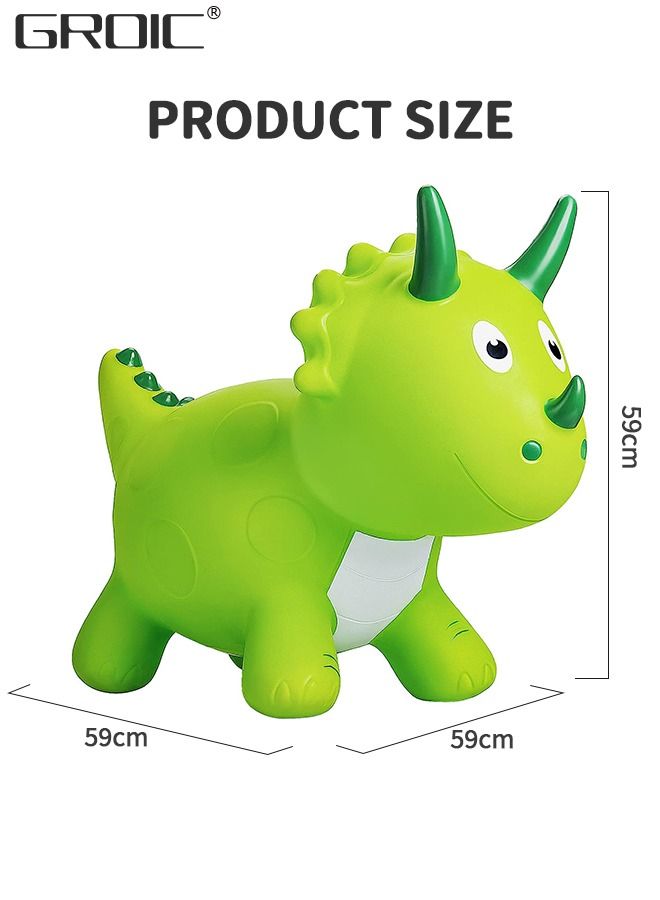 Dinosaur Bouncy Horse Hopper,Bouncy Horse,Bouncing Animals Hopper for Toddlers or Kids, Ride on Rubber Jumping Toys