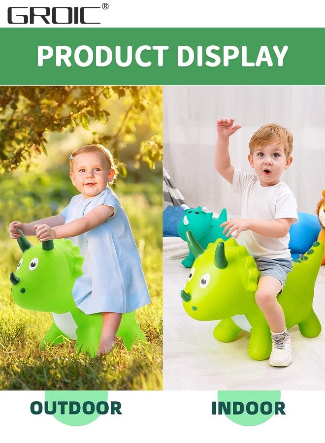 Dinosaur Bouncy Horse Hopper,Bouncy Horse,Bouncing Animals Hopper for Toddlers or Kids, Ride on Rubber Jumping Toys