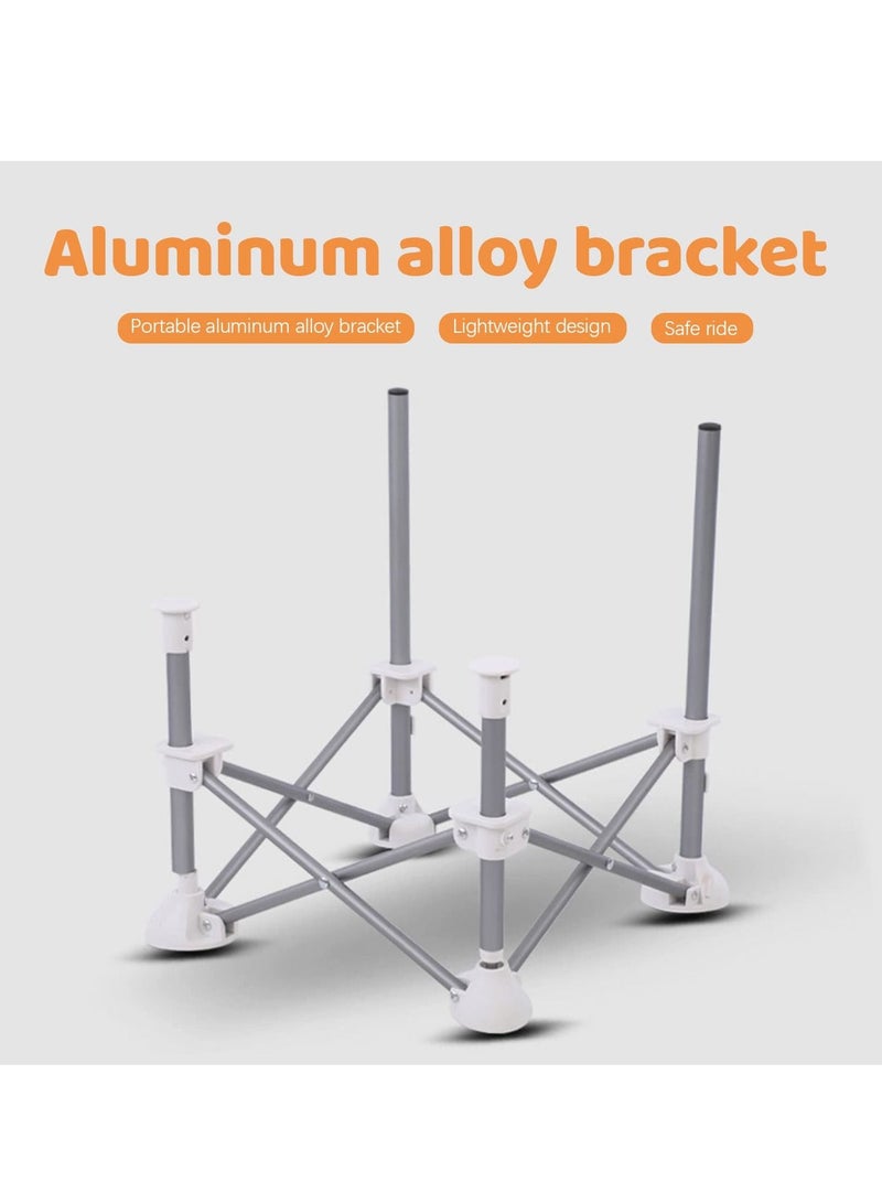 Baby Folding High Chair for Eating, Portable Child Little Dining Chair with Straps, Compact Booster Seat with Tray, Easy Go Safety Lightweight Booster Seat, Great for Travel (Grey)