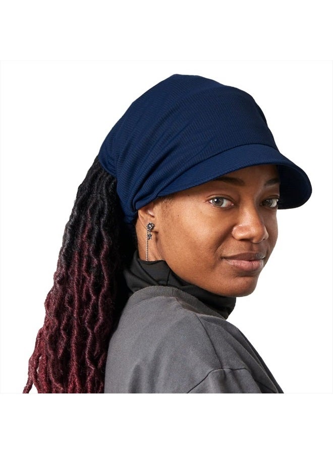 Cooling Sports Visor Sun Hat - Womens Mens Athletic Wide Brim Summer Caps UPF-Cutting Navy