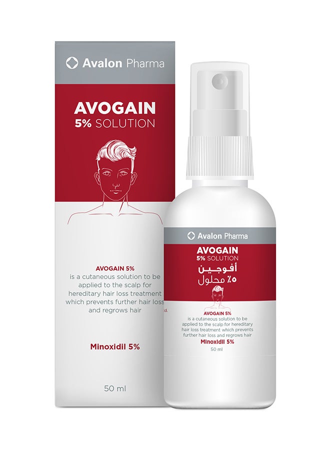 Avogain 5% Spray Solution For Men Clear 50ml