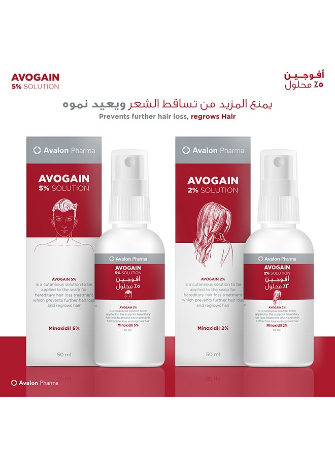 Avogain 5% Spray Solution For Men Clear 50ml