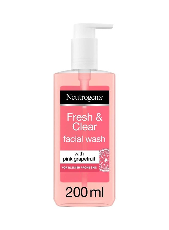 Fresh & Clear Facial Wash With Pink Grapefruit & Vitamin C Pink 200ml