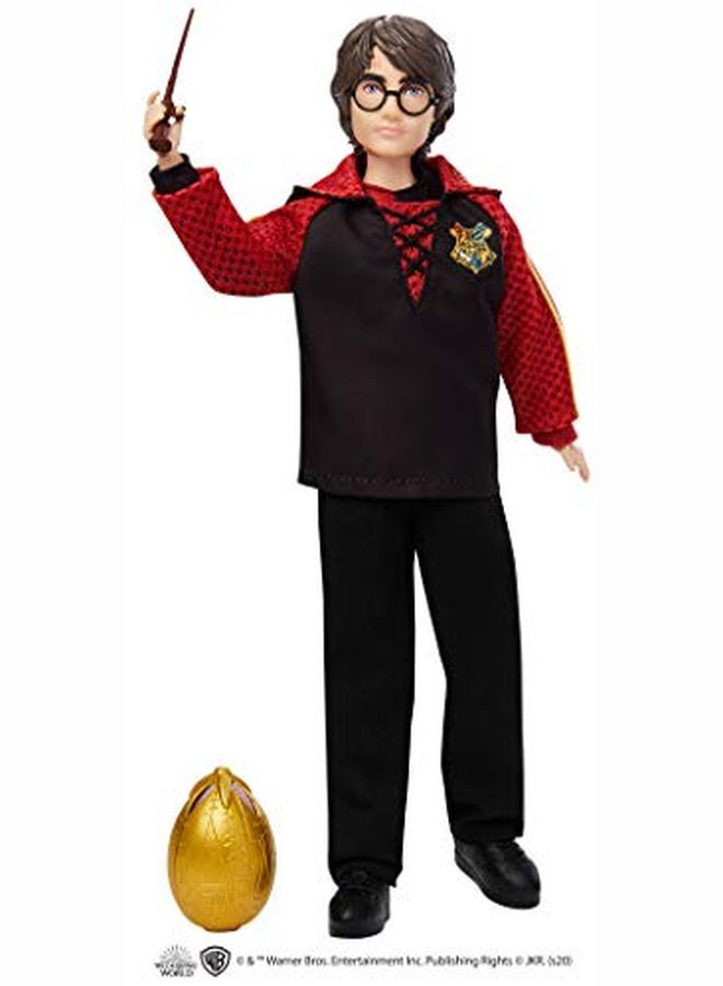 Harry Potter Collectible Triwizard Tournament Doll 10.5Inch With Wand And Golden Egg Accessory