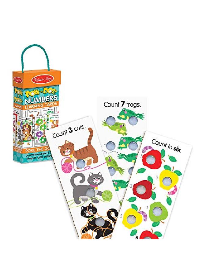 Pokeadot Jumbo Number Learning Cards 13 Doublesided Numbers Ss And Colors Cards With Buttons To