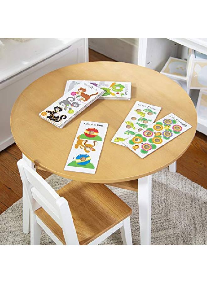 Pokeadot Jumbo Number Learning Cards 13 Doublesided Numbers Ss And Colors Cards With Buttons To