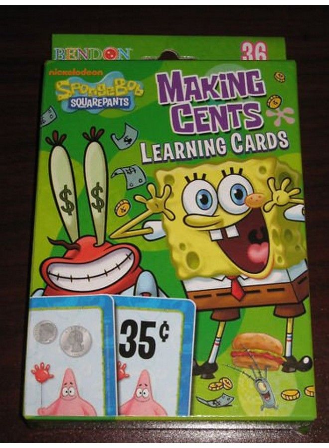 Nickelodeon Spongebob Squarepants Money Making Cents Learning Cards