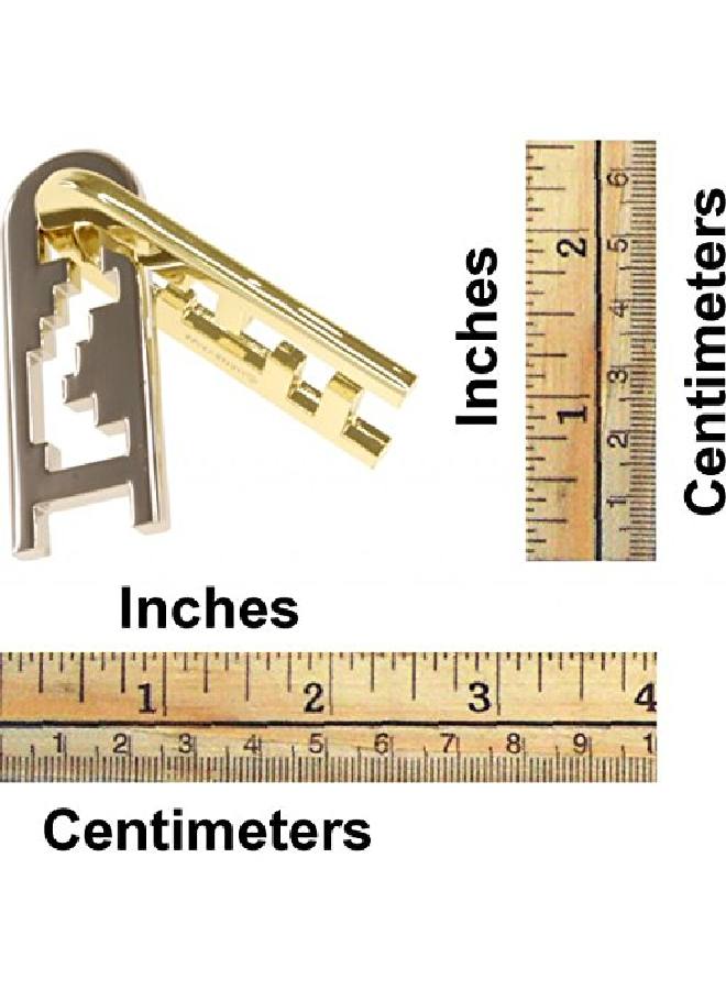 Keyhole Hanayama Cast Metal Brain Teaser Puzzle (Level 4) Puzzles For Kids & Adults Ages 12 & Up