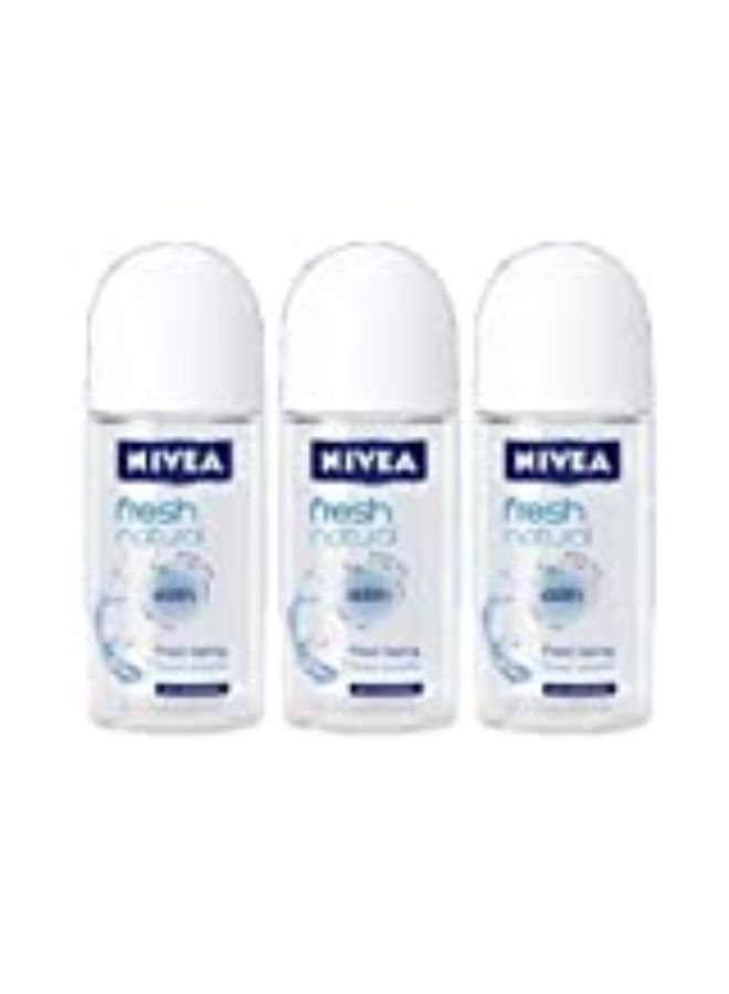 Nivea Fresh Natural 48 Hours Deodorant Roll On 50 Ml. 3 Pack L