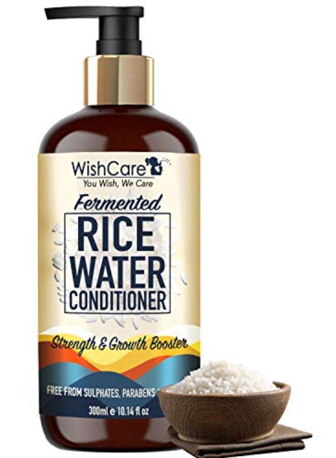 Fermented Rice Water Conditioner - Strength & Growth Formula - Free From Mineral Oils, Sulphates, Silicones & Paraben - For All Hair Types - 300 Ml