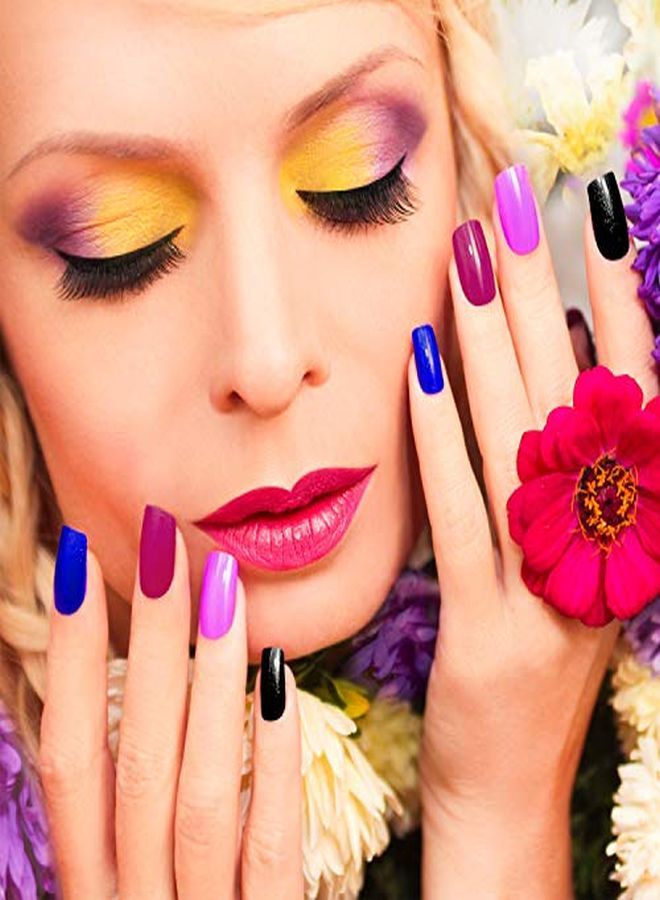 224 Pieces 16 Sheets Nail Polish Stickers SelfAdhesive Polish Wraps Stickers Classic Solid Glitter Adhesive Full Wraps Strips Nail Art Polish Decals With Nail File For Women Girls (Multicoloured)