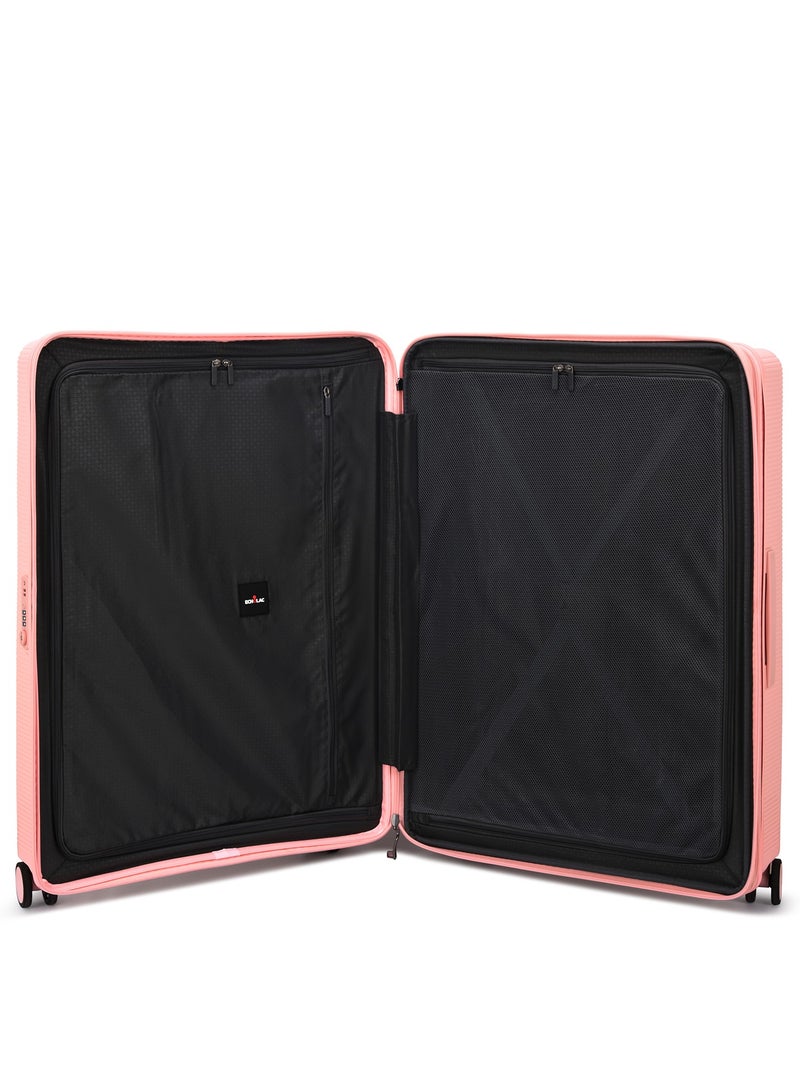 Echolac Forza 55+65+75cm Hardcase 4 Double Wheel Expandable Cabin & Check-In Luggage Trolley Set Passion Pink