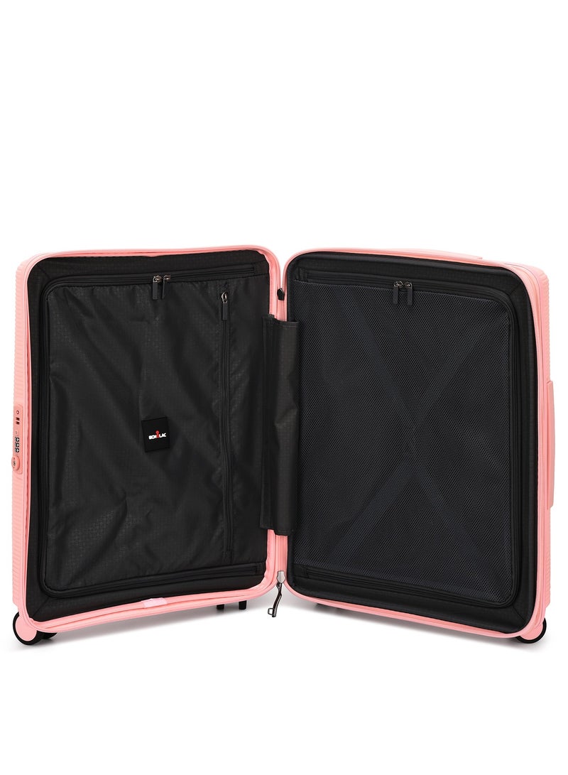 Echolac Forza 55+65+75cm Hardcase 4 Double Wheel Expandable Cabin & Check-In Luggage Trolley Set Passion Pink