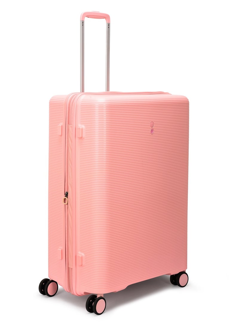 Echolac Forza 55+65+75cm Hardcase 4 Double Wheel Expandable Cabin & Check-In Luggage Trolley Set Passion Pink