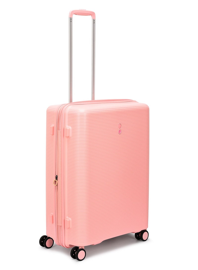 Echolac Forza 55+65+75cm Hardcase 4 Double Wheel Expandable Cabin & Check-In Luggage Trolley Set Passion Pink