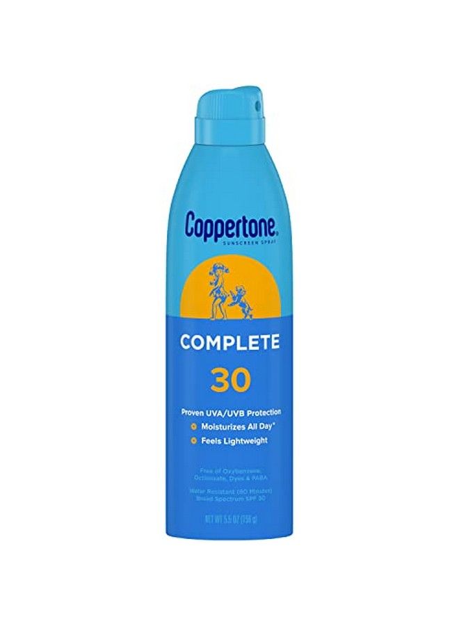Complete Spf 30 Sunscreen Spray Lightweight Moisturizing Sunscreen Water Resistant Spray Sunscreen Spf 30 5.5 Oz Spray