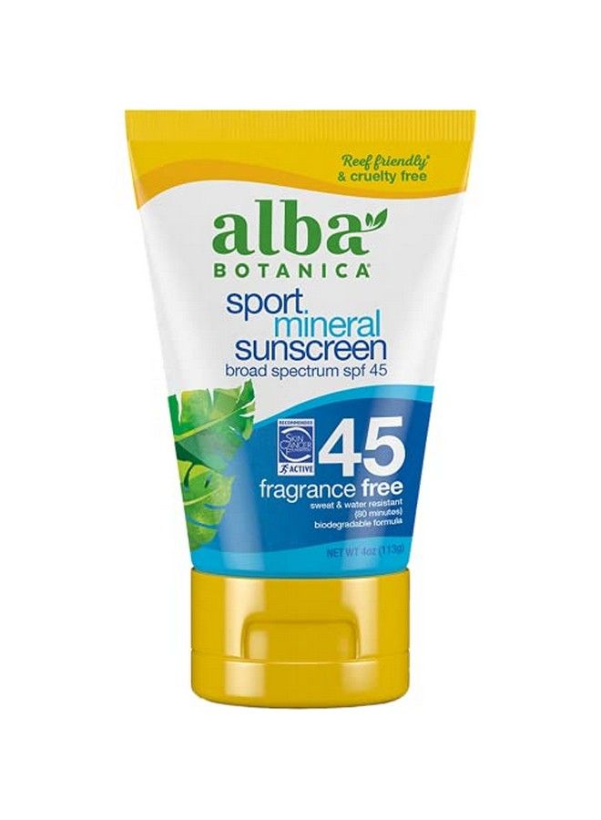 Sport Sunscreen Lotion Spf 45 Fragrance Free 4 Oz