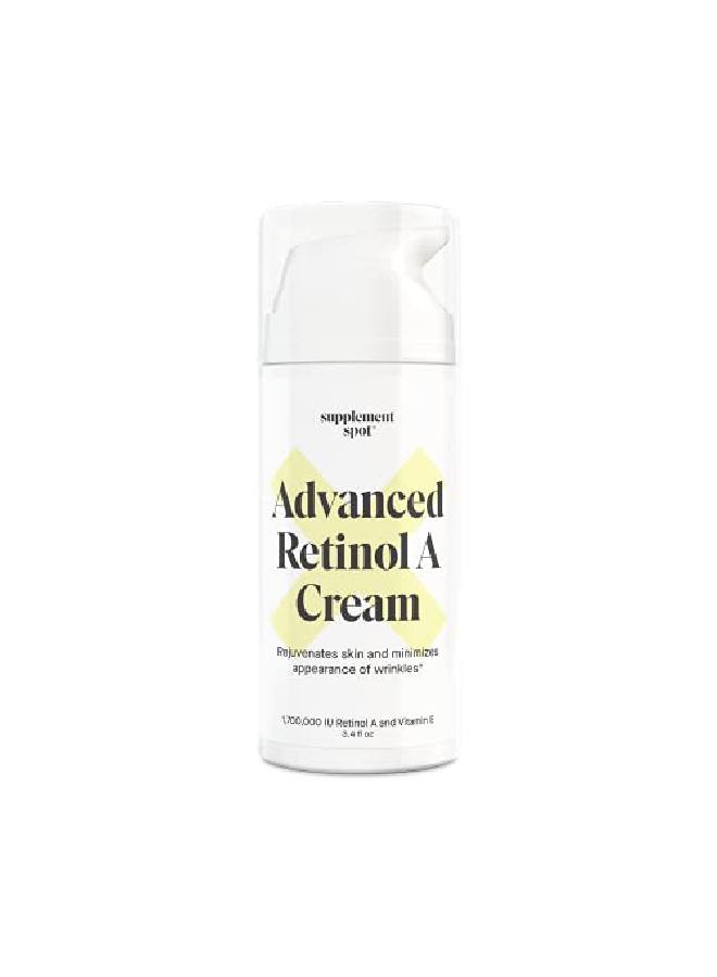 Advanced Retinol A Cream Retinol Moisturizer Cream w; Vitamin E Coconut & Almond Oil Retinol Daily AntiAging Cream for Face Best Retinol Cream for Smoother Looking Skin (3.4 oz)