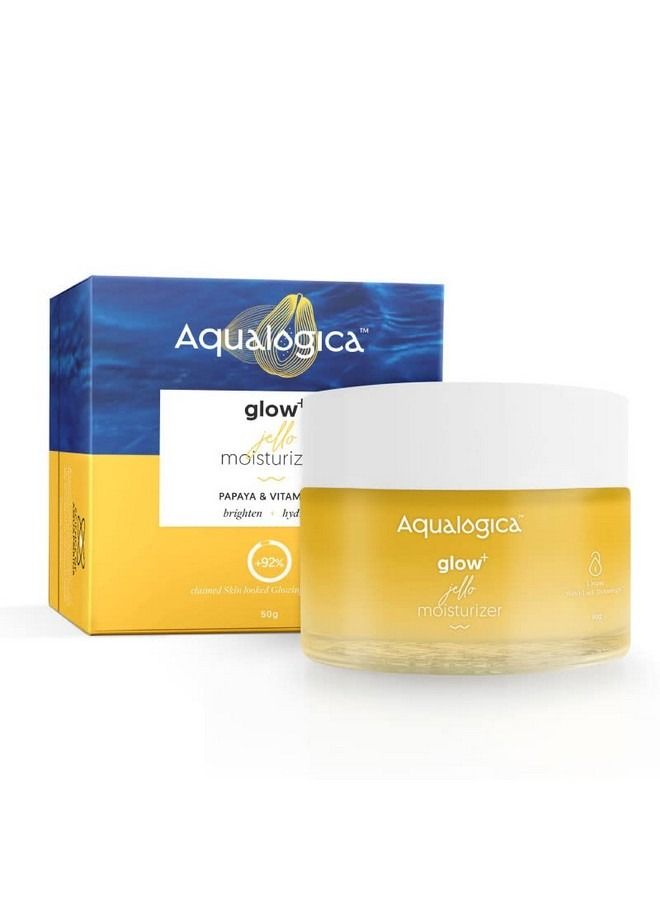 Glow+ Jello Moisturiser with Vitamin C & Papaya for Illuminating Moisturization & Skin Hydration Non Sticky 50 G