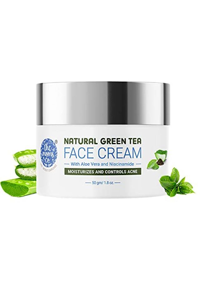 Natural Green Tea Face Cream L Light Weight L Non-Greasy L Hydration L Controls Acne & Redness L Green Tea L 50 Gms