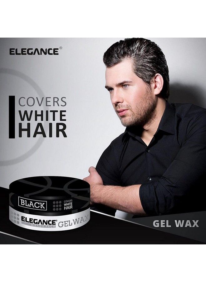 Black Color Hair Styling Gel Wax 4.93 Oz