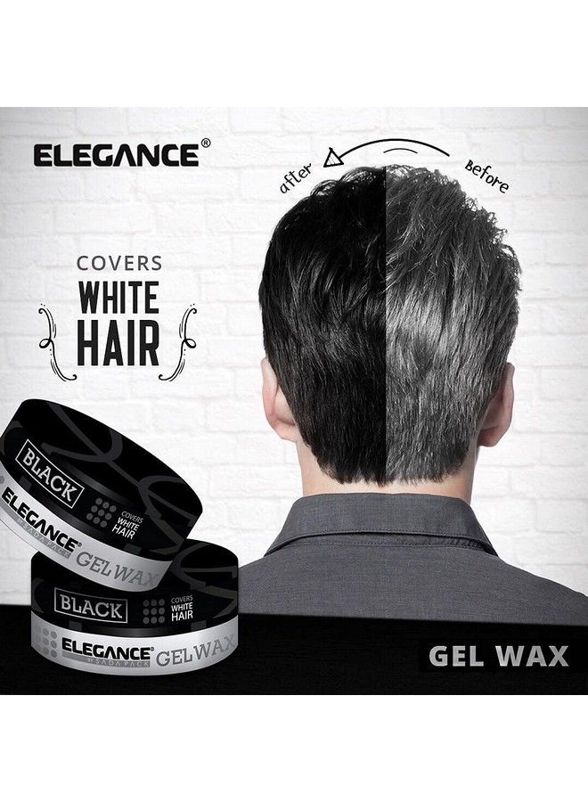 Black Color Hair Styling Gel Wax 4.93 Oz