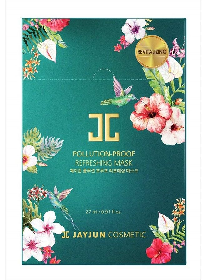 JAYJUN Pollution-Proof Mask, Refreshing, Urban, 10 Sheets, 0.91 fl.oz, 27ml …