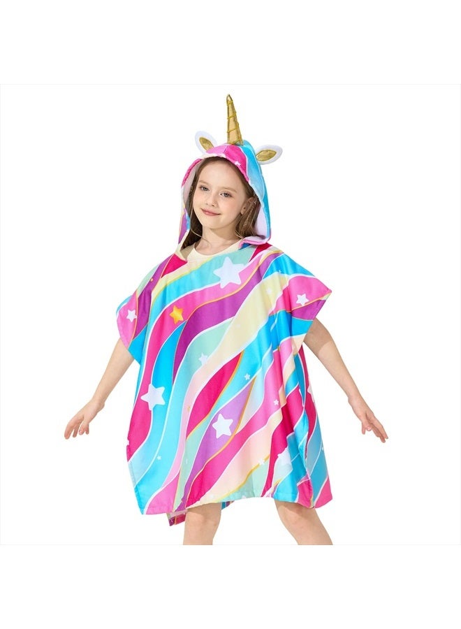 Unicorn Kids Beach Towel - Hooded Towel Wrap 27