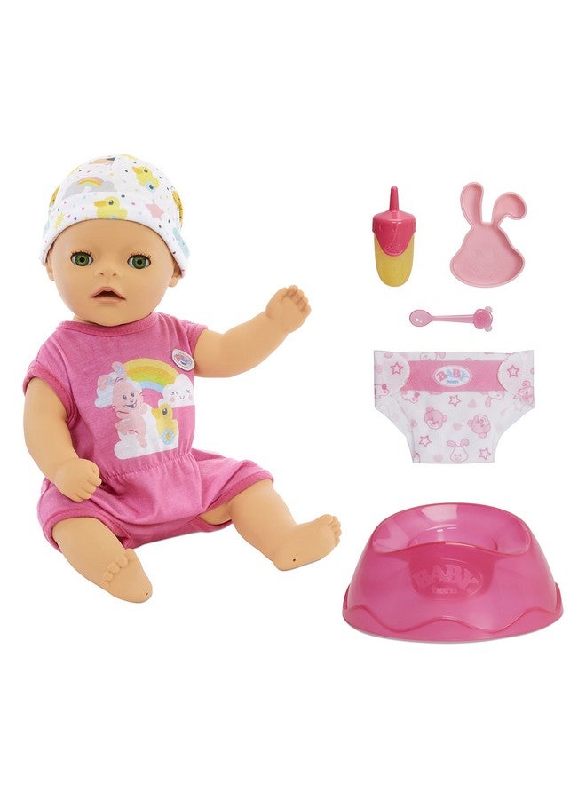 14” Interactive Lil Girl Baby Doll Green Eyes. Easy For Small Hands, 6+ Ways To Nurture, Includes Bottle, Potty And More, For Toddlers 2 Years & Up,918353C3