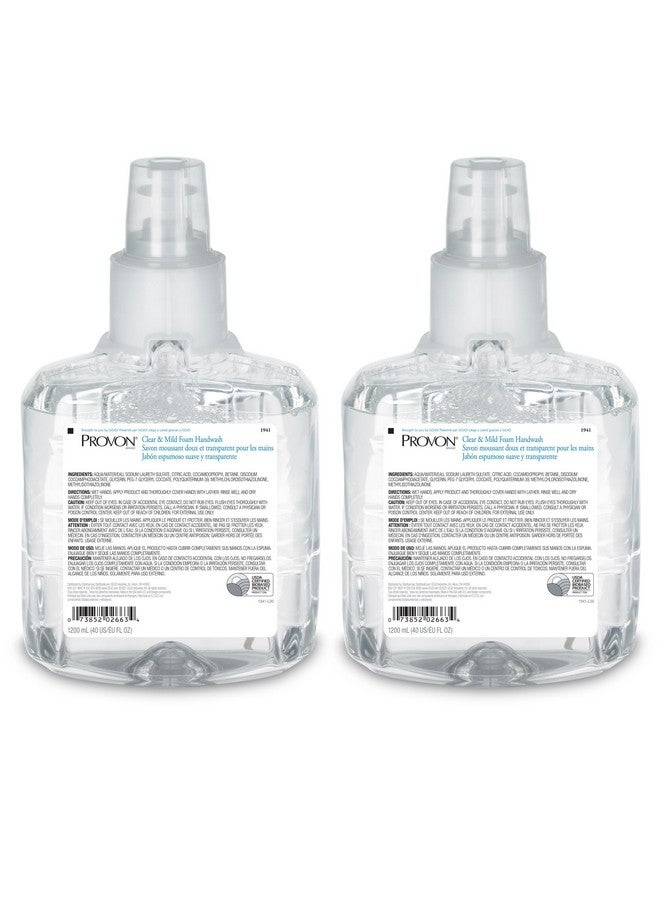 Rovon Ltx12 Clear And Mild Foam Handwash Ecologo Certified 1200 Ml Foam Soap Refill For Ltx12 Touchfree Dispenser (Pack Of 2) 194102