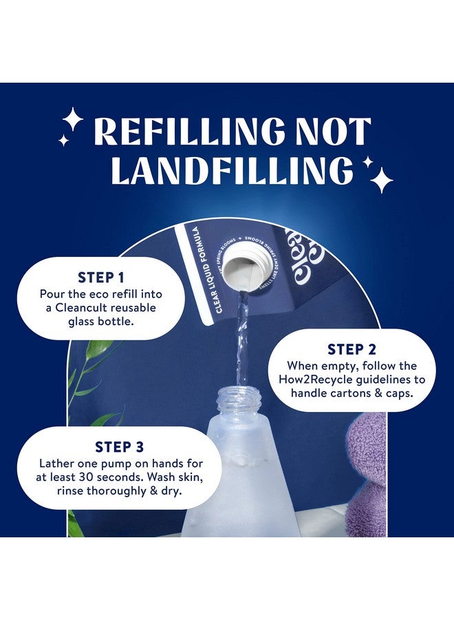 Leancult Liquid Hand Soap Refills (32Oz 3 Pack) Hand Soap That Nourishes & Moisturizes Liquid Soap Free Of Harsh Chemicals Paper Based Eco Refill Uses 90% Less Plastic Sea Minerals