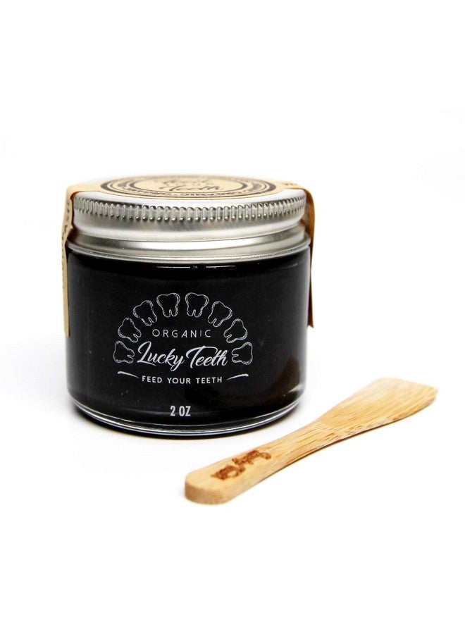 Zero Waste Glass Jar Charcoal Toothpaste Xtra Whitening Toothpaste By Lucky Teeth All Natural Organic Remineralizing And Fortifying (2 Oz Glass)