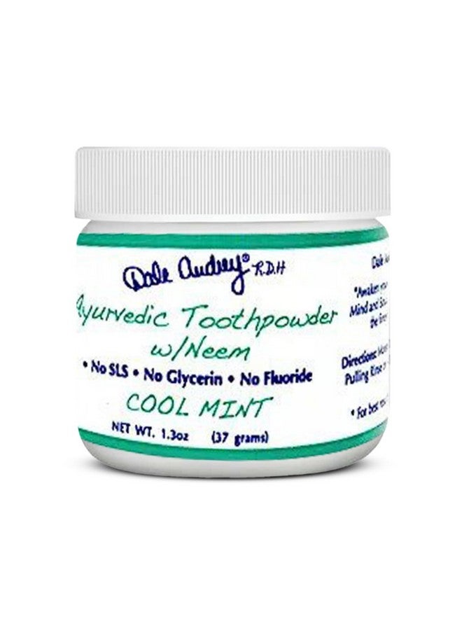 Ale Audrey Ayurvedic Remineralizing Toothpowder For Sensitive Teeth ; Refreshing Cool Mint Flavor Teeth Whitening And Fresh Breath ; Natural Tooth Powder For Gums And Bad Breath (1.3 Oz)