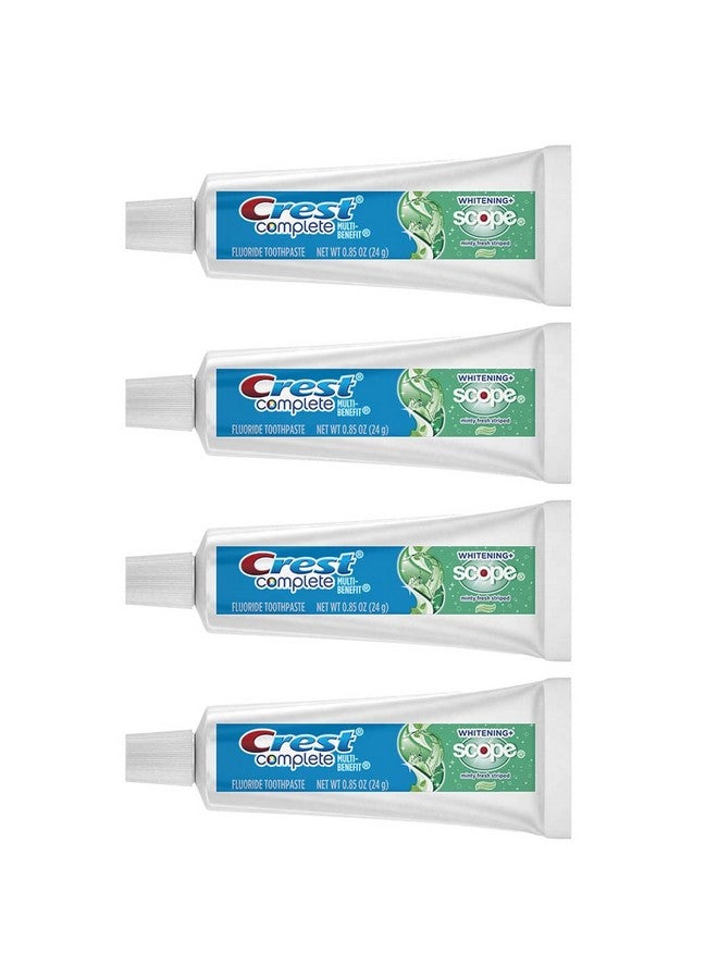 Rest Complete Whitening Scope Minty Toothpaste Travel Size 0.85 Oz (24G) Pack Of 4