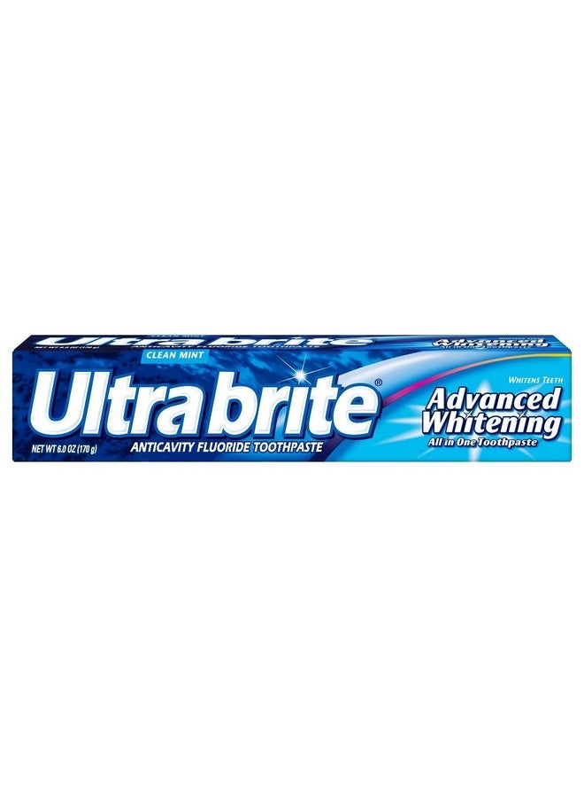 Ltra Brite Advanced Whitening Anticavity Fluoride Toothpaste Clean Mint Flavor 6 Oz/ 170 G (3 Pack)