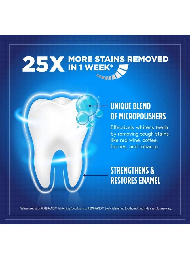 Embrandt Intense Stain Whitening Toothpaste With Fluoride Removes Tough Stains Rehardens And Strengthens Enamel Mint Flavor 3.5 Ounce (Pack Of 12)