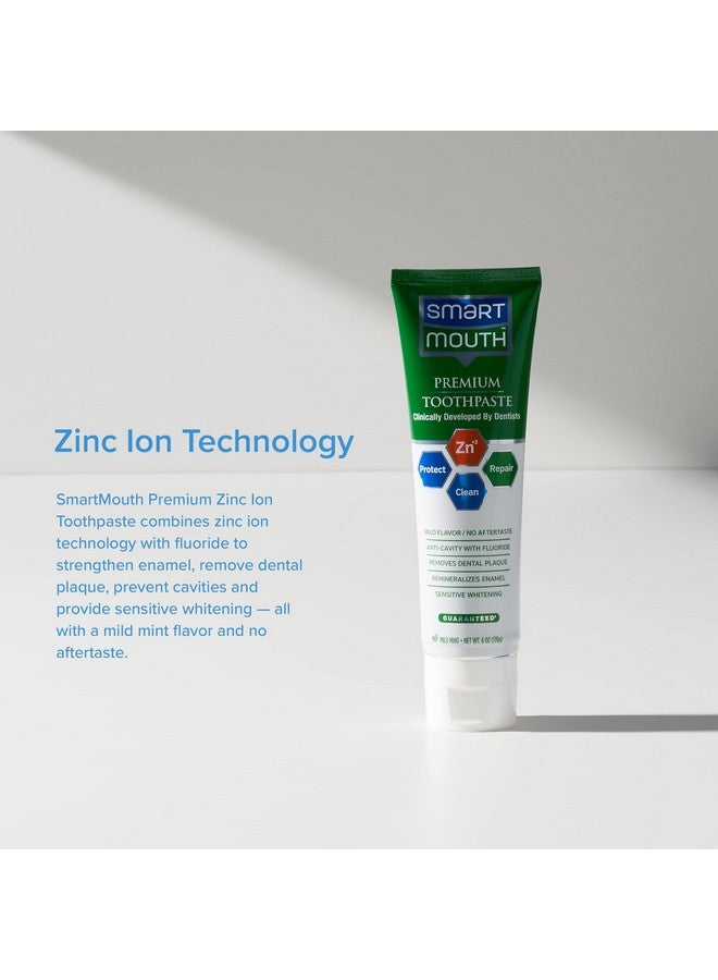 Smart Mouth Whitening Toothpaste With Fluoride Clean Mint 6 Oz(Pack Of 5)