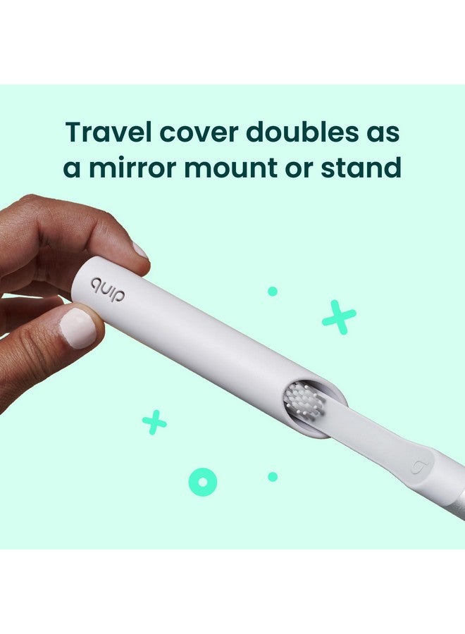 Uip Adult Electric Toothbrush Sonic Toothbrush With Travel Cover & Mirror Mount Soft Bristles Timer And Metal Handle Slate