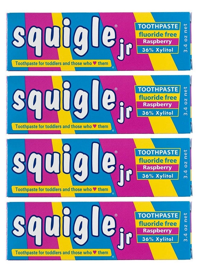 Quigle Jr Toothpaste (For Infants Toddlers) Travel Toothpaste Prevents Cavities Canker Sores Chapped Lips. Soothes Protects Dry Mouths. Stops Tooth Sensitivity No Sls 4 Pack