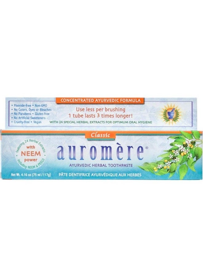 Uromere Ayurvedic Herbal Toothpaste Classic Licorice With Neem & Peelu Natural Toothpaste Nongmo Fluoride Free Toothpaste Vegan Crueltyfree Lasts 3X Longer Than Regular Toothpaste 6 Pack