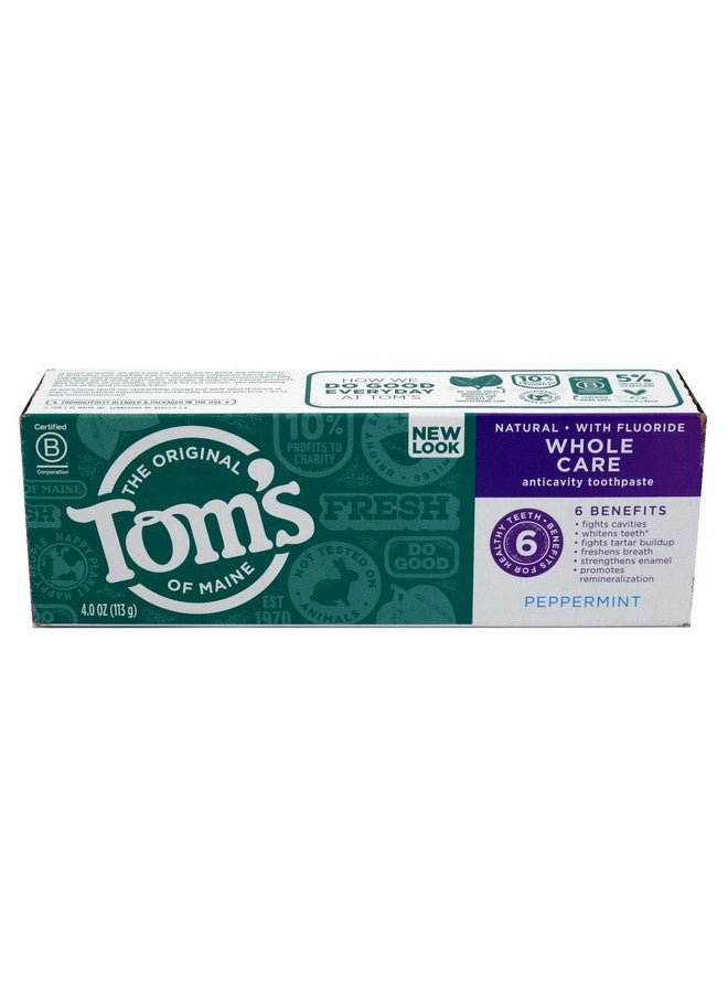 Om'S Of Maine Whole Care Fluoride Gel Peppermint 4 Ounce (Pack Of 6)