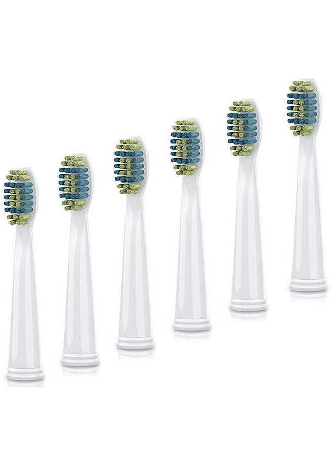 Oom Sonic Pro 3/Pro 5 Replacement Heads ; Pack Of 6 Replacement Brushes ; Advanced Bristle Technology; Soft Dupont Nylon Bristles ; Oral Care